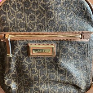 Calvin Klein Brown Backpack with Iconic Design